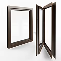 Modern Aluminum Casement Window With Clear Glass And Side Open Handle Design