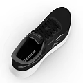 Reebok Black And White Mesh Sneakers With White Sole And Brand Logo