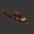 Black Military Helicopter Aerial Support For Aerospace Missions And Space Exploration