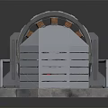 Metallic Industrial Equipment With Motor Base Heat Sink And Mechanical Structure
