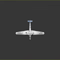 Vintage Silver Airplane Model With Blue Tail And Wing Letters P6 AP On Dark Background