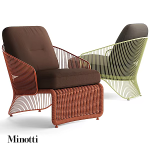 Modern Leisure Chair Minoti Collet Armchair Outdoor Furniture Woven 3d model