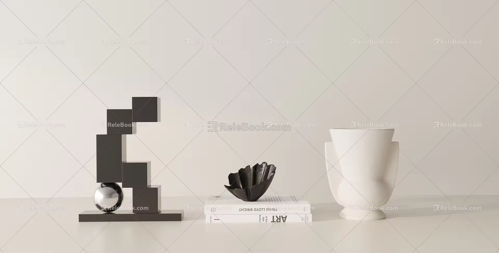 Modern ornaments combination 3d model