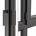 Various Modern Casement Windows With Wooden Frames And Different Design Styles 3d model
