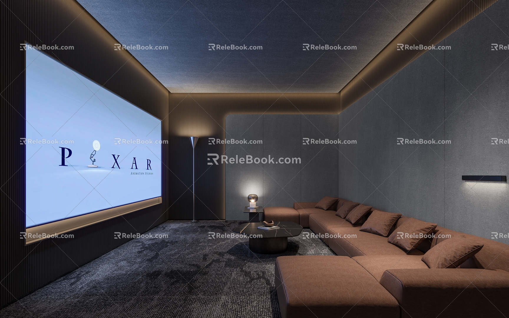 modern video room 3d model