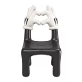 Fun Kids Chair With Mickey Mouse Hands Making Heart Shape Black Design