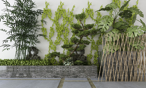 Modern gardening sketch plant 3d model