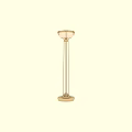 Classical Style Brass Floor Lamp Featuring White Lampshade And Ornate Decorative Details