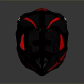 Black And Red Tactical Military Helmet With Ventilation System And Protective Gear Design