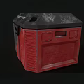 Durable Commercial Air Purifier With Red Black Design And Control Panel 3d model