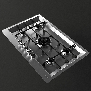 Modern kitchen gas stove 3d model