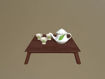 New Chinese Tea Set 3d model