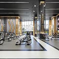 Modern Gym Interior With Various Fitness Equipment