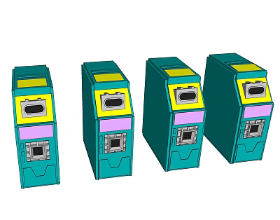 Modern gate entrance smashing door technology instrument 3d model