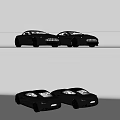 Black Sports Car With Sleek Design Modern Exterior And Large Alloy Wheels