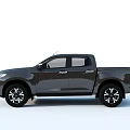 Gray Mazda Pickup Truck Exterior Design With Modern Front Grille And Body Lines
