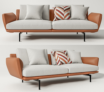 Modern double sofa 3d model