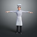 Professional Chef Wearing White Uniform And Toque Standing With Arms Outstretched Full Body Pose