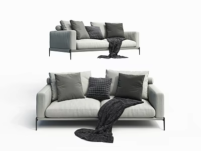 Modern double sofa 3d model