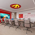 Elegant Hotel Public Lounge Area Featuring Comfortable Sofas Large Windows Green Plants And Landscape Art