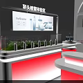 Fresh Greenery Decorated Modern Exhibition Booth Design For Cosmetic Brand Product Trade Show