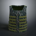 Camouflage Pattern Vest With Yellow Stripes For Daily Living Use
