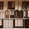 Diverse Door And Window Collection With Arched Wooden And Glass Frame Designs