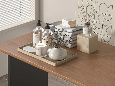 Bath products, toiletries, toiletries, towels, toilet ornaments, bathroom accessories 3d model
