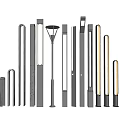 Modern Lighting Fixture Collection Showcasing Different Stylish Shapes and Metal Bodies