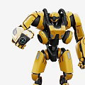 Robot with bones 3d model