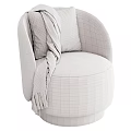 Elegant Floral Bird Pattern Accent Chair With Decorative Pillow And Throw Blanket