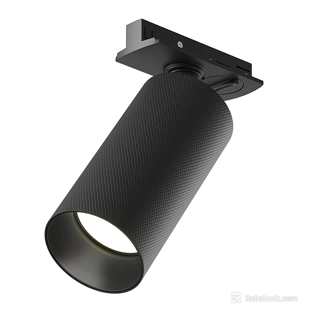Black Modern Downlight Spotlight Design With Ceiling Mounted Metal Structure And Adjustable Angle 3d model 