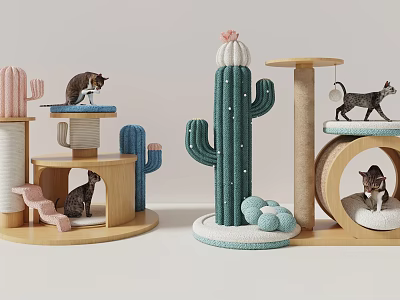 Cactus Cartoon Cat Nest Creative Design Cat Climbing Rack Cat Climbing Rack Cat Climbing Rack Cat Tree Cat Nest Cat Scratching Board Cat House Cat Cafe Cat Wall Cat Tree Pet Supplies Toy Cat Villa 3d model