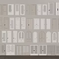 White Swing Doors With Various Interior Designs And Glass Panels For Home Use