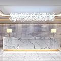Modern Front Desk Front Desk Lobby Away 3d model
