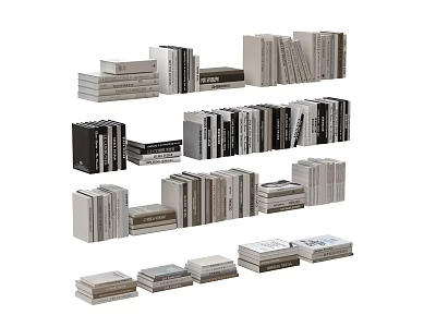 Stacked Books And Magazines In Various Sizes With Colorful Covers And Designs 3d model