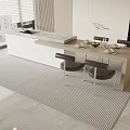 Modern Nakajima Dining Table and Chair Combination 3d model