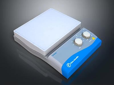Fisherbrand Electronic Magnetic Stirrer with Two Control Knobs and White Platform Design 3d model