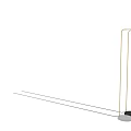 Sleek Modern Floor Lamp With Adjustable Arm And Metallic Stand 3d model
