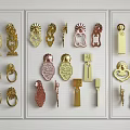 New Chinese handle hardware handle 3d model