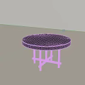 Black Round Side Table With Modern Design And Crossed Legs For Living Room