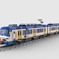 LEGO toy train light rail subway high-speed rail EMU urban rail train rail transit tram 3d model