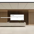 Modern Front Desk Company Lobby Reception Front Office Reception Desk 3d model