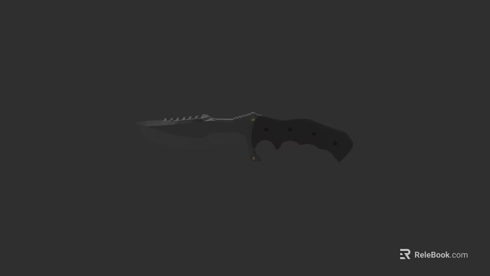 Electric Kitchen Knife With Serrated Blade And Ergonomic Handle Design 3d model 