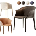 Modern Single Chair Designs Featuring Textured Surfaces And Multiple Color Options 3d model