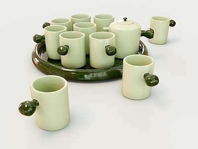 Nordic Tea Set suit Ceramic Water Cup Contrast Water Cup model