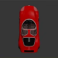 Vintage Red Ferrari Sports Car With Sleek Design Black Windows And White Wheels