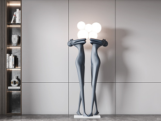 Modern special-shaped floor lamp sculpture ornaments 3d model