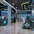 Modern Internet Cafe Shangcheng E-Sports Internet Cafe 3d model