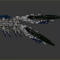 Futuristic Spaceship With Detailed Mechanical Structures Engine Components And Metallic Design 3d model